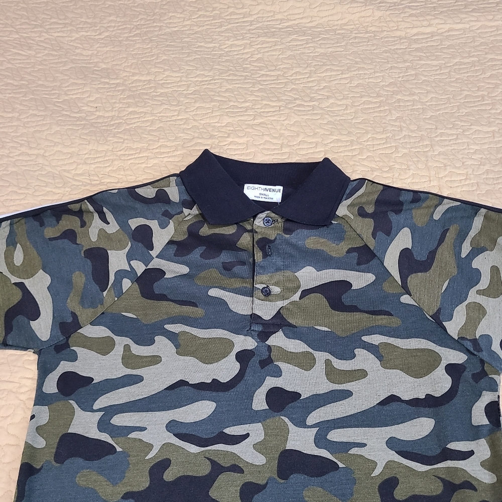Eighth Avenue Camo polo shirt size S